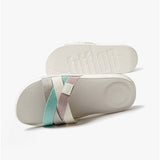 FitFlop iQUSHION Womens Multi-Strap Sliders Cream Mix