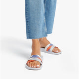 FitFlop iQUSHION Womens Multi-Strap Sliders Soft Grey Mix