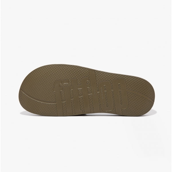 FitFlop iQUSHION Mens Pool Sliders Mossy