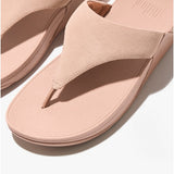 FitFlop LULU Womens Suede Toe-Post Sandals Beige