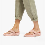 FitFlop LULU Womens Suede Toe-Post Sandals Beige