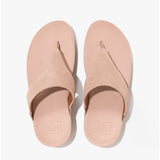 FitFlop LULU Womens Suede Toe-Post Sandals Beige