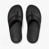 FitFlop SURFER STRIPE Mens Toe-Post Sandals All Black