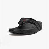FitFlop SURFER STRIPE Mens Toe-Post Sandals All Black