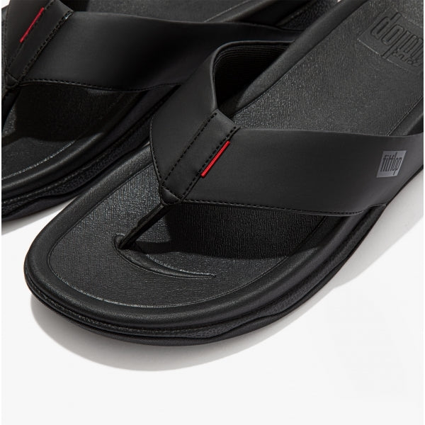 FitFlop SURFER Mens Toe-Post Sandals All Black