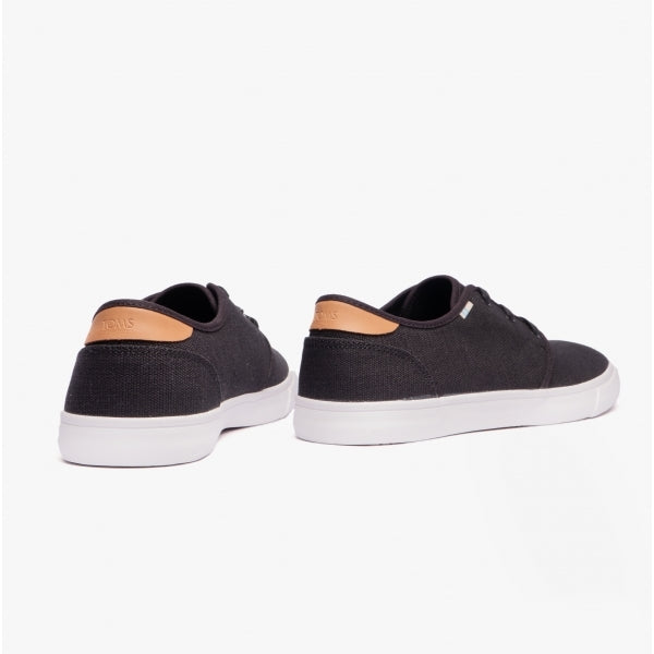 TOMS CARLO Mens Canvas Trainers Black