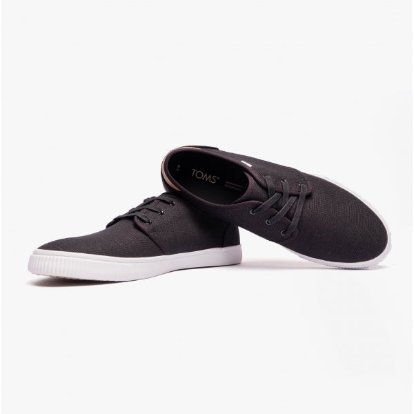 TOMS CARLO Mens Canvas Trainers Black