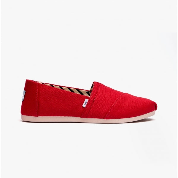 TOMS ALPARGATA Womens Cotton Espadrille Red