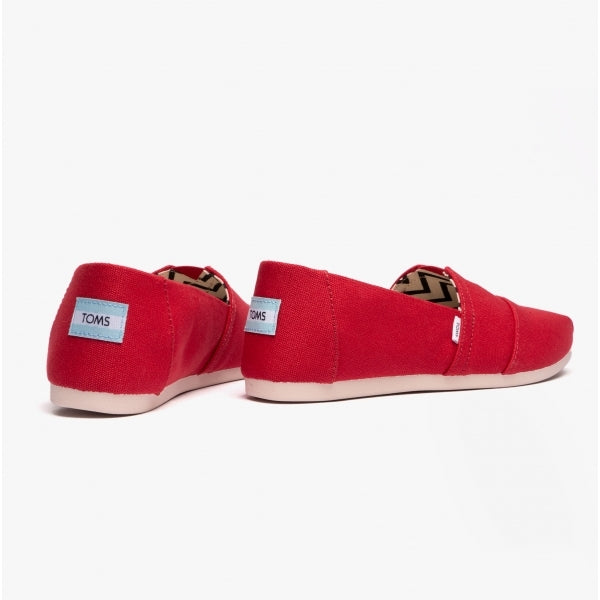 TOMS ALPARGATA Womens Cotton Espadrille Red