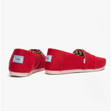 TOMS ALPARGATA Womens Cotton Espadrille Red
