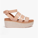 FitFlop ELOISE Womens Espadrille Strappy Wedge Sandals Beige