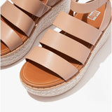 FitFlop ELOISE Womens Espadrille Strappy Wedge Sandals Beige