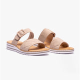 Rieker V0694-62 Womens Mules Beige