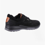 Hush Puppies PELE Mens Leather Shoes Black Nubuck