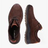 Hush Puppies PELE Mens Leather Shoes Brown Nubuck