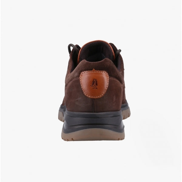 Hush Puppies PELE Mens Leather Shoes Brown Nubuck