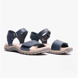 Free Spirit MAINE Womens Soft Leather Sandals Navy