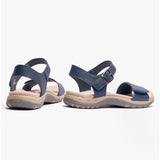 Free Spirit MAINE Womens Soft Leather Sandals Navy