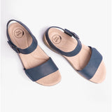 Free Spirit MAINE Womens Soft Leather Sandals Navy
