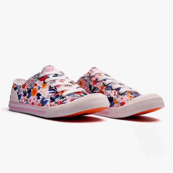 Rocket Dog JAZZIN Womens Floral Trainers White Multi