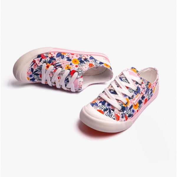 Rocket Dog JAZZIN Womens Floral Trainers White Multi