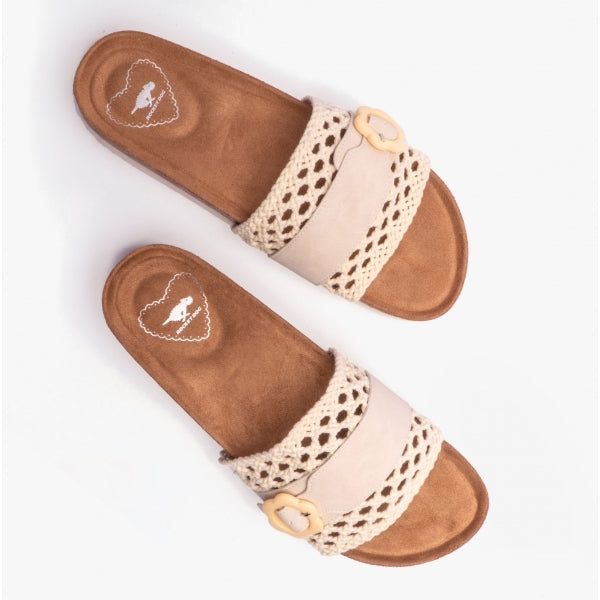 Rocket Dog ALMA Womens Crochet Sandals Natural