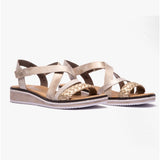 Rieker V3663-90 Womens Sandals Gold