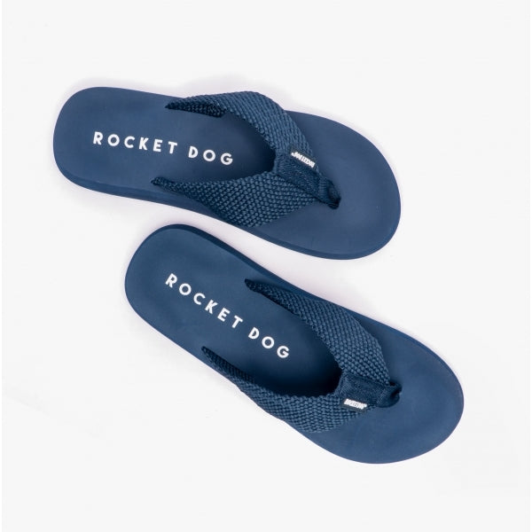 Rocket Dog ADIOS Womens Webbing Flip-Flops Navy