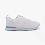 DEK CURVE Womens Lace Up Bowls Trainers White