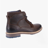 Hush Puppies JOEL Mens Leather Boots Brown