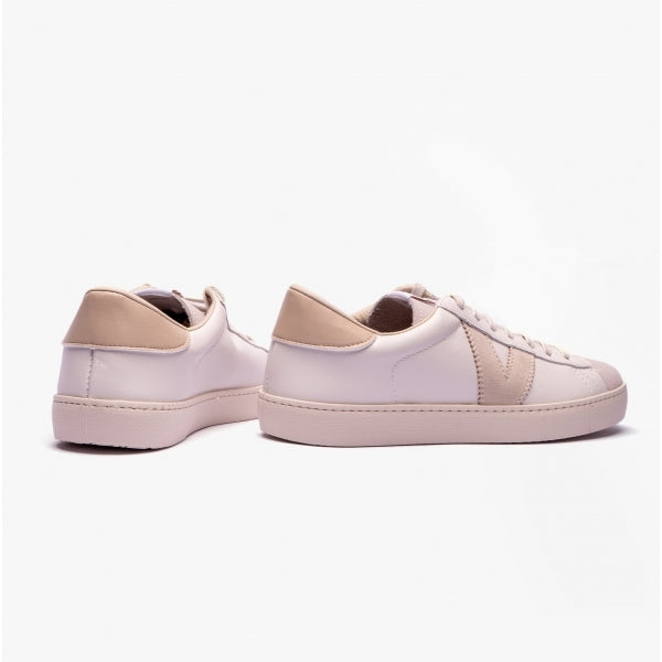 Victoria BERLIN LEATHER & SPLIT Womens Trainers White/Nude