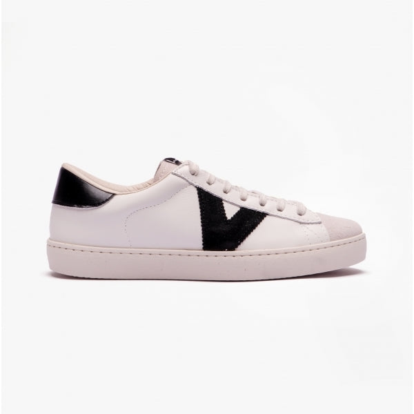 Victoria BERLIN LEATHER & SPLIT Womens Trainers White/Black