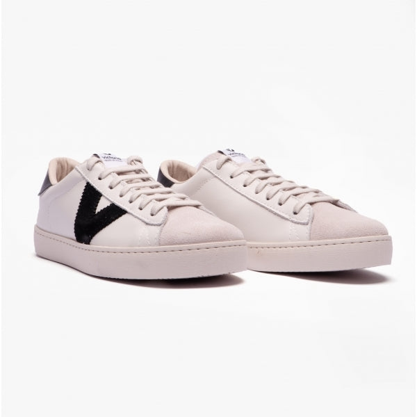 Victoria BERLIN LEATHER & SPLIT Womens Trainers White/Black