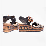 Rieker 68176-00 Womens Sandals Black Multi