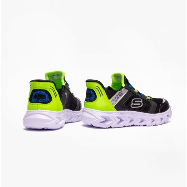 Skechers 403843L/BKLM HYPNO-FLASH 2.0 - ODELUX Boys Trainers Black/Lime