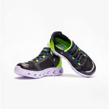 Skechers 403843L/BKLM HYPNO-FLASH 2.0 - ODELUX Boys Trainers Black/Lime