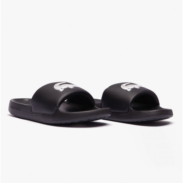 Lacoste CROCO Womens Logo Sliders Black/White