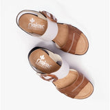 Rieker 68176-64 Womens Sandals Beige Multi