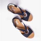 Rieker 624H6-14 Womens Heel Shoes Blue