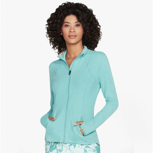 Skechers W03JA158/TURQ GOFLEX MESH Womens Nylon Jacket Turquoise
