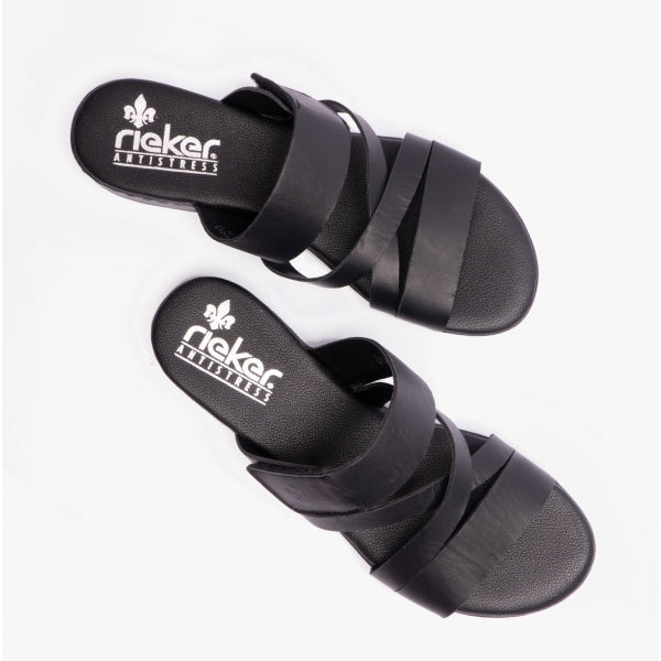 Rieker 60255-00 Womens Mules Black