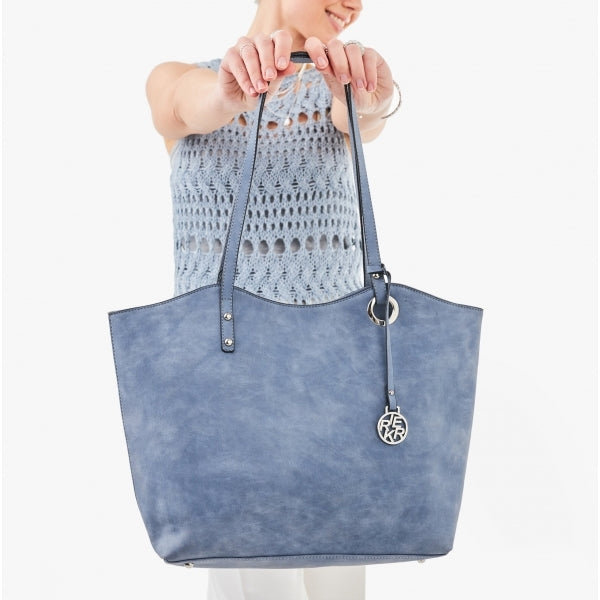Rieker H1369-12 Womens Tote Bag Sky Blue
