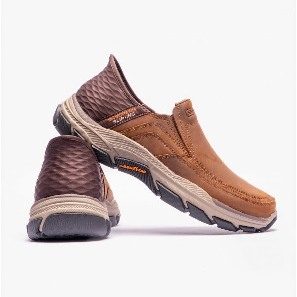 Skechers 204810/CDB RESPECTED-ELGIN Mens Shoes Dark Brown