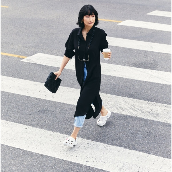 Crocs 206750-100 CLASSIC PLATFORM CLOG Womens Clogs White