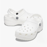 Crocs 206750-100 CLASSIC PLATFORM CLOG Womens Clogs White