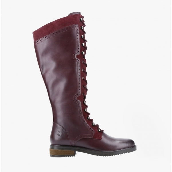 Hush Puppies RUDY Womens Leather Tall Boots Dark Red