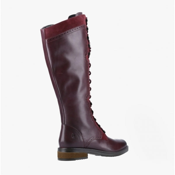 Hush Puppies RUDY Womens Leather Tall Boots Dark Red