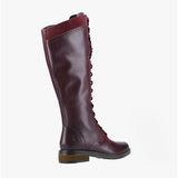 Hush Puppies RUDY Womens Leather Tall Boots Dark Red