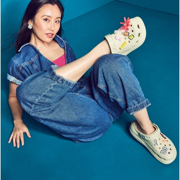 Crocs 207521-2Y2 CLASSIC CRUSH Womens Clogs Bone