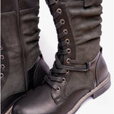 Cipriata GABRIELA Womens Lace-Up Tall Boots Black Brush